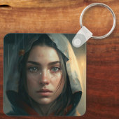 Rain hood girl キーホルダー (裏面)