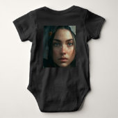 Rain hood girl ベビーボディスーツ (裏面)