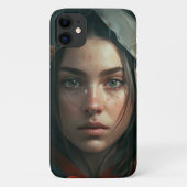 Rain hood girl Case-Mate iPhoneケース (裏面)