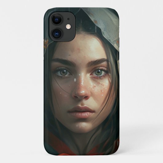Rain hood girl Case-Mate iPhoneケース (裏面)