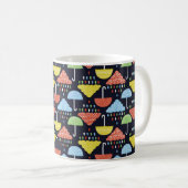 Rain seamless pattern コーヒーマグカップ (正面右)