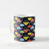 Rain seamless pattern コーヒーマグカップ (正面左)