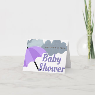 Rain showers Baby Shower Invitations 招待状