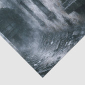 Rain Soaked Urban Woman Dark Blue Decoupage 薄葉紙 (詳細)