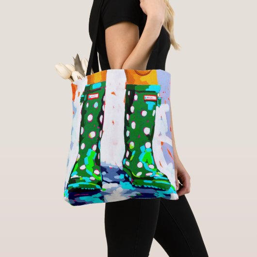 Rainboots dual-sided Tote Bag トートバッグ (クローズアップ)