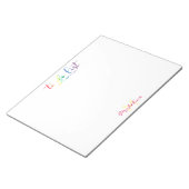 Rainbowかわいらしをリストすモダンる ノートパッド (アングル)
