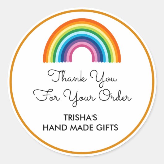 Rainbowのご注文ありがとうございます ラウンドシール (正面)