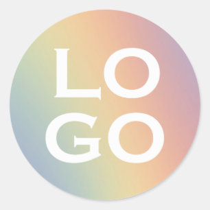 Rainbowの会社カスタムまたはビジネスのロゴ ラウンドシール