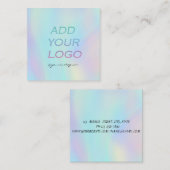 Rainbowカッコいい Holographicあなたのロゴを追加 スクエア名刺 (正面/裏面)