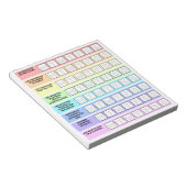 Rainbowタスク一覧ワークライフバランス週次 ノートパッド (アングル)