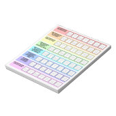 Rainbowタスク一覧ワークライフバランス週次 ノートパッド (回転)