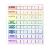 Rainbowタスク一覧ワークライフバランス週次 ノートパッド (正面)