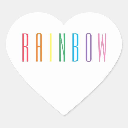 RAINBOWハート ハートシール (正面)