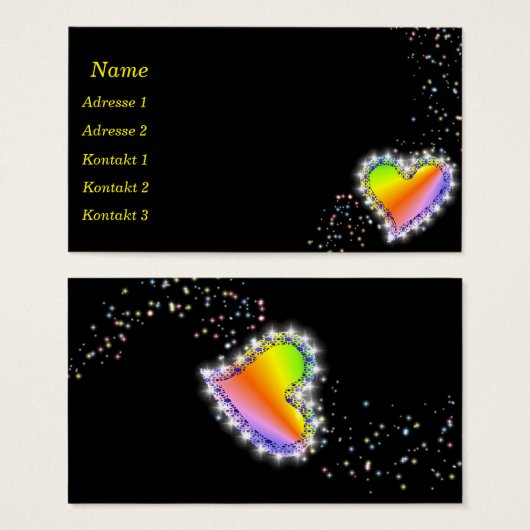 Rainbowハート(Stars名刺) (正面&裏面)