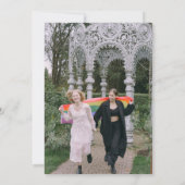 RainbowフローラフレームLGBT We Eloped 案内状 (裏面)