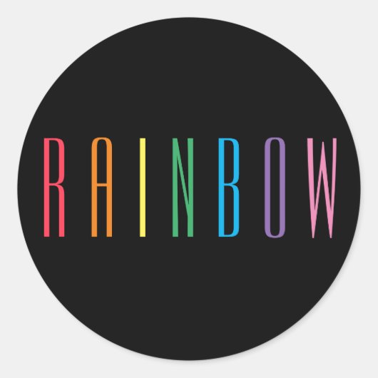 RAINBOWラージラウンドシール/ブラック ラウンドシール (正面)