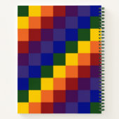 Rainbow市松模様に Sketchノート ノートブック (裏面)