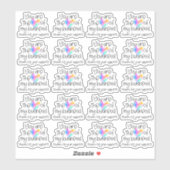 Rainbow感謝していハートビジネスのサポート シール (シート)