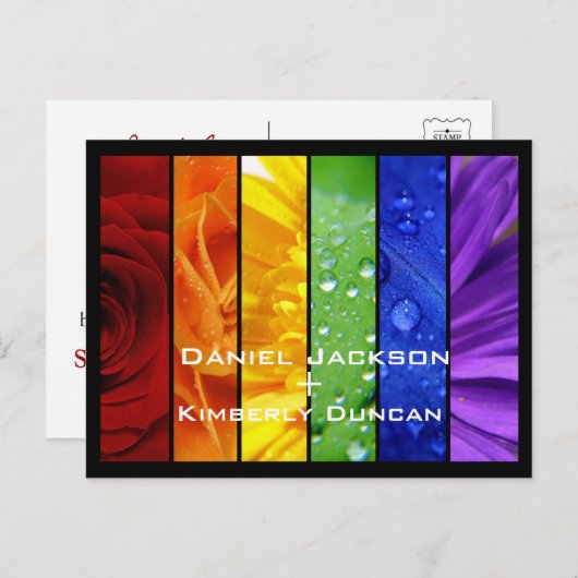 Rainbow日付はがきを保存 案内ポストカード (正面/裏面)