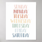 Rainbow日of the Week Classroomポスター ポスター (正面)