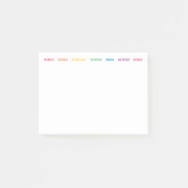 Rainbow日of the Week Post-it® Notes ポストイット