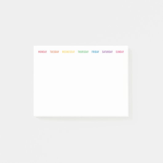 Rainbow日of the Week Post-it® Notes ポストイット (正面)