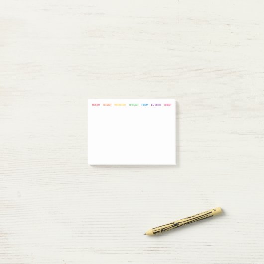 Rainbow日of the Week Post-it® Notes ポストイット (デスク上)