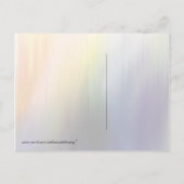 Rainbow絵を描 Save the Dateの結婚ポストカード 案内ポストカード (裏面)
