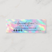 Rainbow絵を描 Swashのロゴと写真のカスタム スキニー名刺 (裏面)