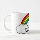 RAINBOW2は、虹を、抱き締めますStraigh人を共有します コーヒーマグカップ (左)