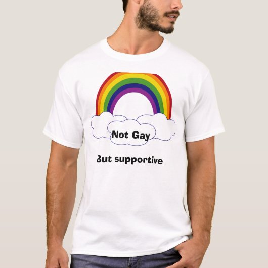 Rainbow2、支えるないGayBut Tシャツ (正面)