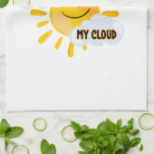 Rainbow カラフル Get From My Cloud キッチンタオル (折り畳み)