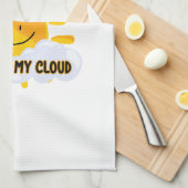 Rainbow カラフル Get From My Cloud キッチンタオル (四つ折り)