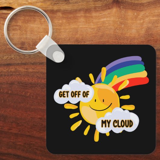 Rainbow カラフル Get From My Cloud キーホルダー (正面)
