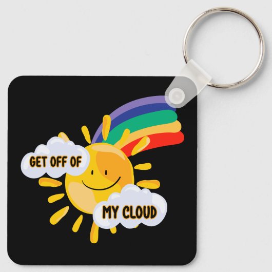 Rainbow カラフル Get From My Cloud キーホルダー (裏面)