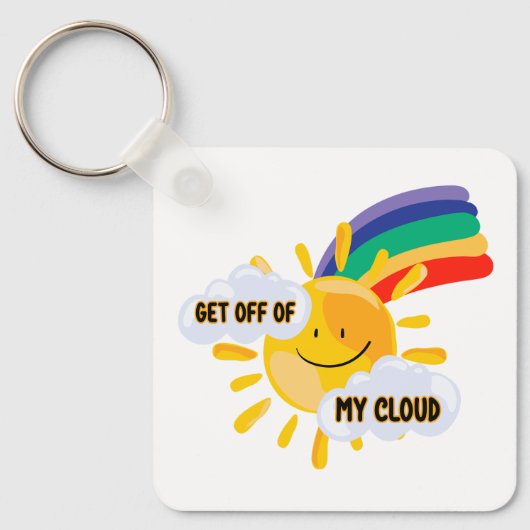 Rainbow カラフル Get From My Cloud キーホルダー (正面)