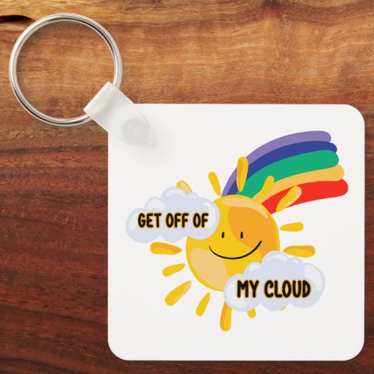 Rainbow カラフル Get From My Cloud キーホルダー (正面)