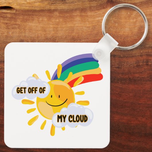 Rainbow カラフル Get From My Cloud キーホルダー (裏面)