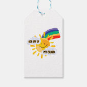 Rainbow カラフル Get From My Cloud ギフトタグ (正面)