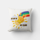 Rainbow カラフル Get From My Cloud クッション (正面)