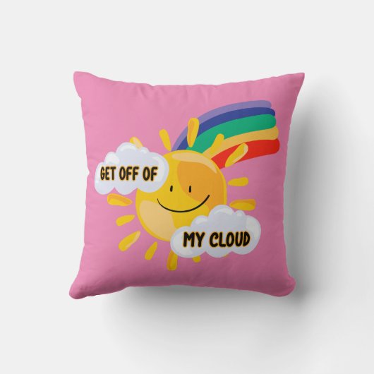 Rainbow カラフル Get From My Cloud クッション (裏面)