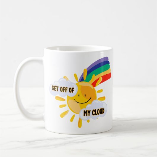 Rainbow カラフル Get From My Cloud コーヒーマグカップ (左)