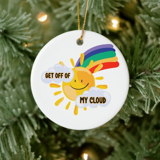 Rainbow カラフル Get From My Cloud セラミックオーナメント (ツリー)