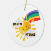 Rainbow カラフル Get From My Cloud セラミックオーナメント (左)
