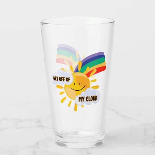 Rainbow カラフル Get From My Cloud タンブラーグラス (裏面)