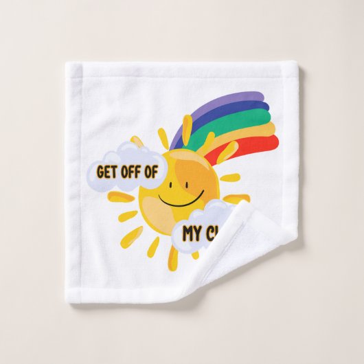 Rainbow カラフル Get From My Cloud バスタオルセット (ウォッシュタオル)