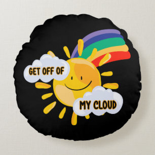 Rainbow カラフル Get From My Cloud ラウンドクッション