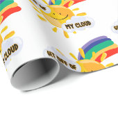 Rainbow カラフル Get From My Cloud ラッピングペーパー (ロールコーナー)