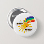 Rainbow カラフル Get From My Cloud 缶バッジ (正面&裏面)