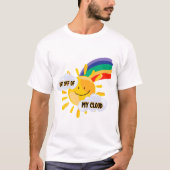 Rainbow カラフル Get From My Cloud Tシャツ (正面)
